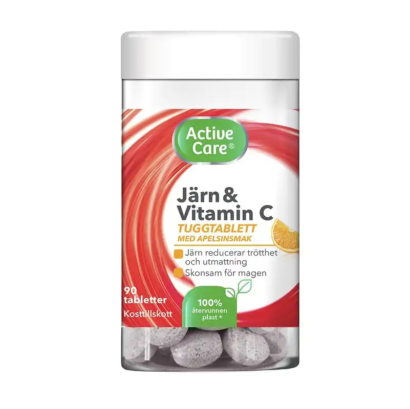 Active Care Iron & Vitamin C 90 Chewable Tablets